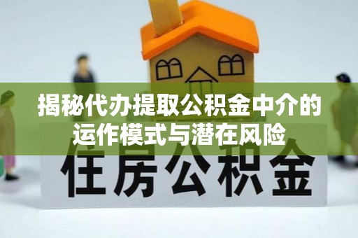 靖江揭秘代办提取公积金中介的运作模式与潜在风险