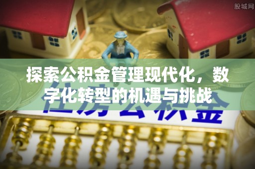 靖江探索公积金管理现代化，数字化转型的机遇与挑战