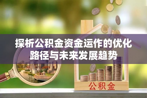 靖江探析公积金资金运作的优化路径与未来发展趋势